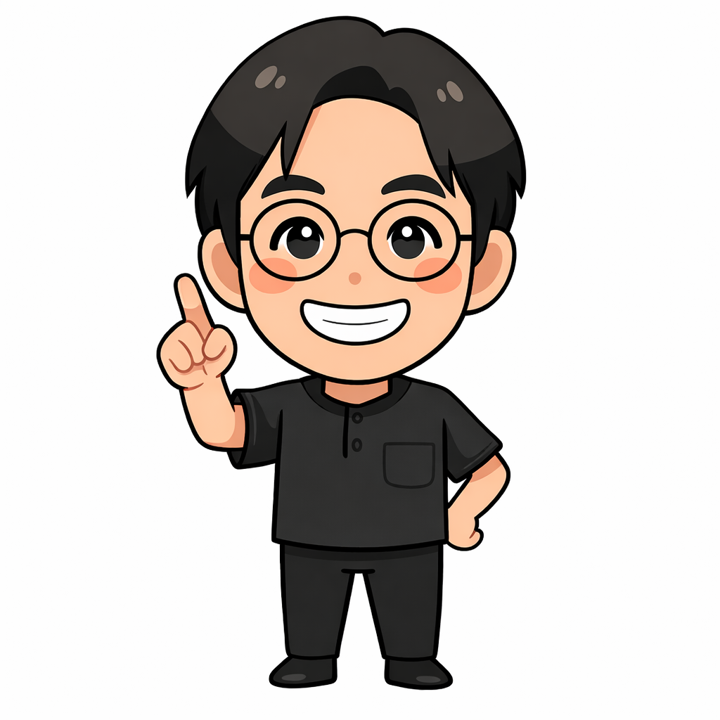 案内する院長のイラスト